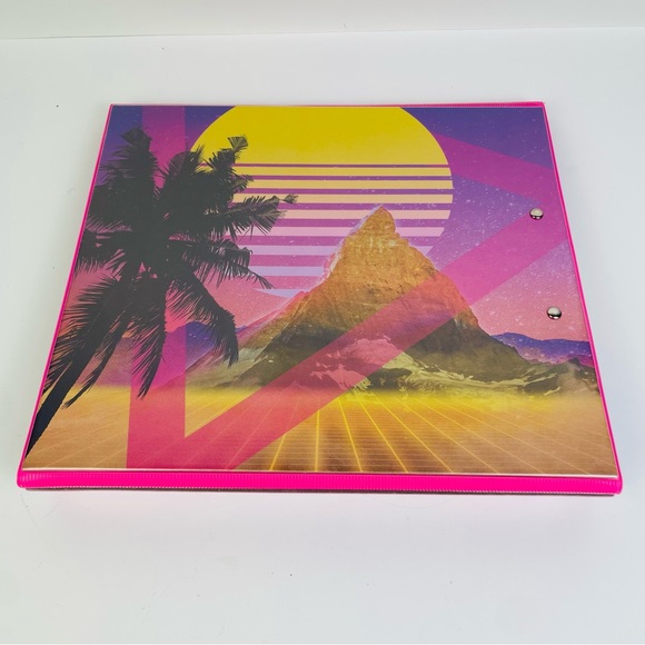 Mead Original Trapper Keeper Binder Retro Portfolio Vintage Style SUNSET Pink - Picture 3 of 8